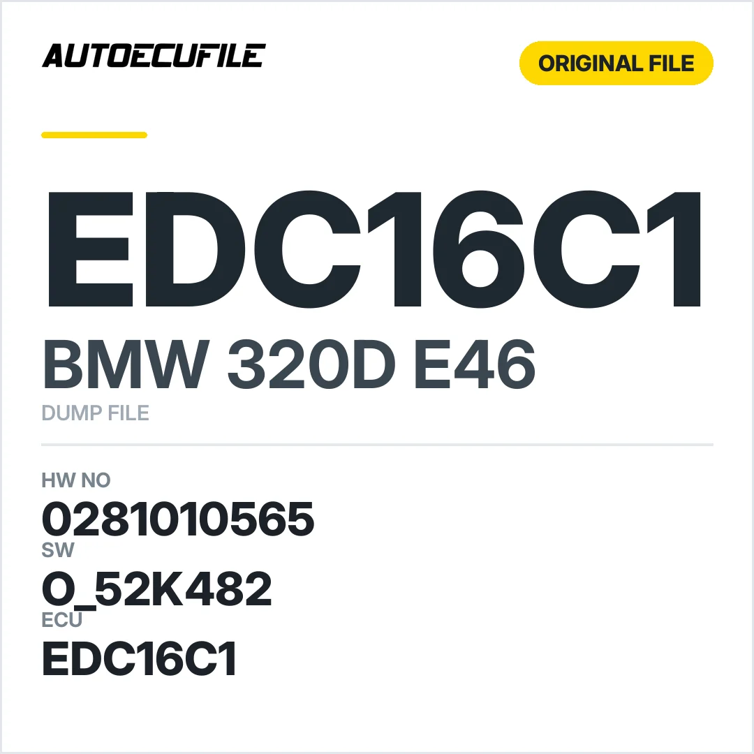 BMW 320D E46 EDC16C1 0281010565 1037361858 O 52K482 DUMP