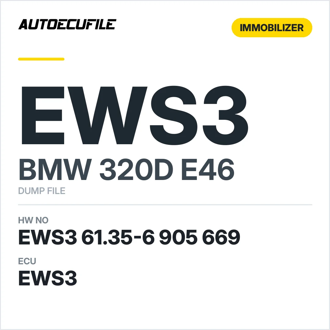 BMW 320D E46 EWS3 61.35-6905669 DUMP