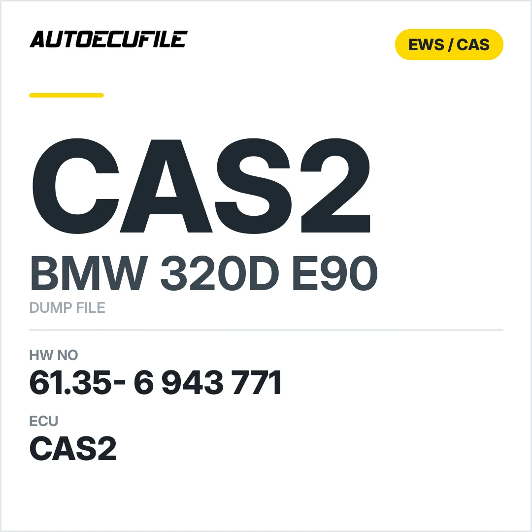 BMW 320D E90 CAS2 6135 6943771 DUMP