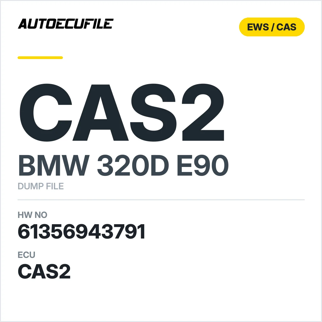 BMW 320D E90 CAS2 61356943791 DUMP