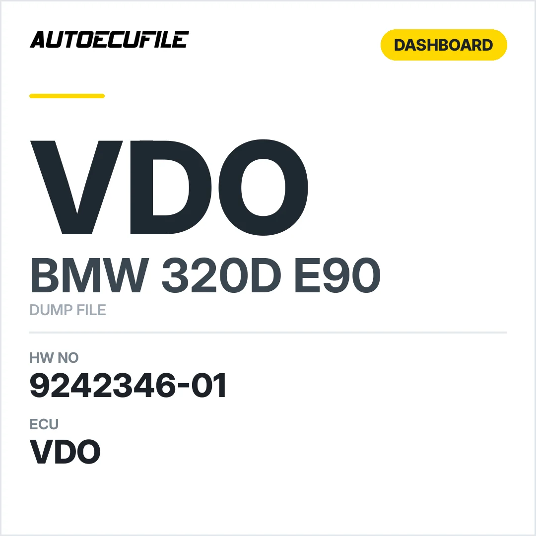BMW 320D E90 DASHBOARD 9242346-01 DUMP