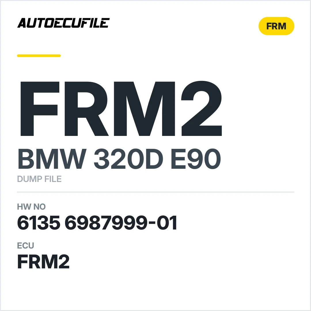 BMW 320D E90 FRM2 6135 6987999-01 DUMP