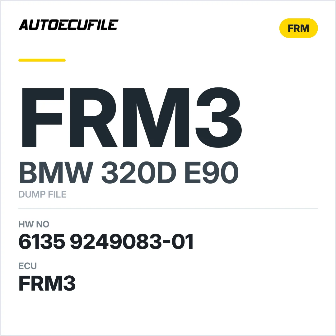 BMW 320D E90 FRM3 6135 9249083-01 9249089 DUMP