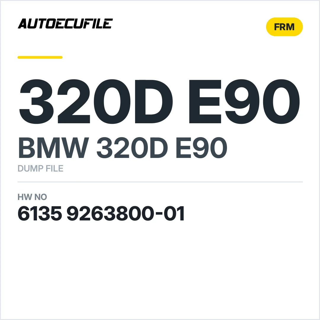 BMW 320D E90 FRM3 6135 9263800-01 DUMP