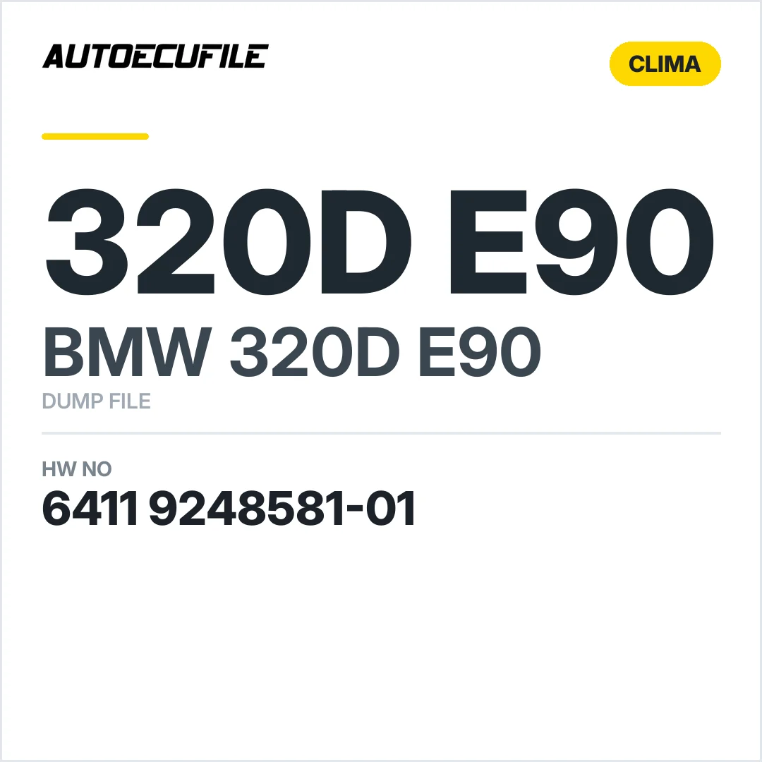 BMW 320D E90  IHKA 6411 9248581-01 DUMP