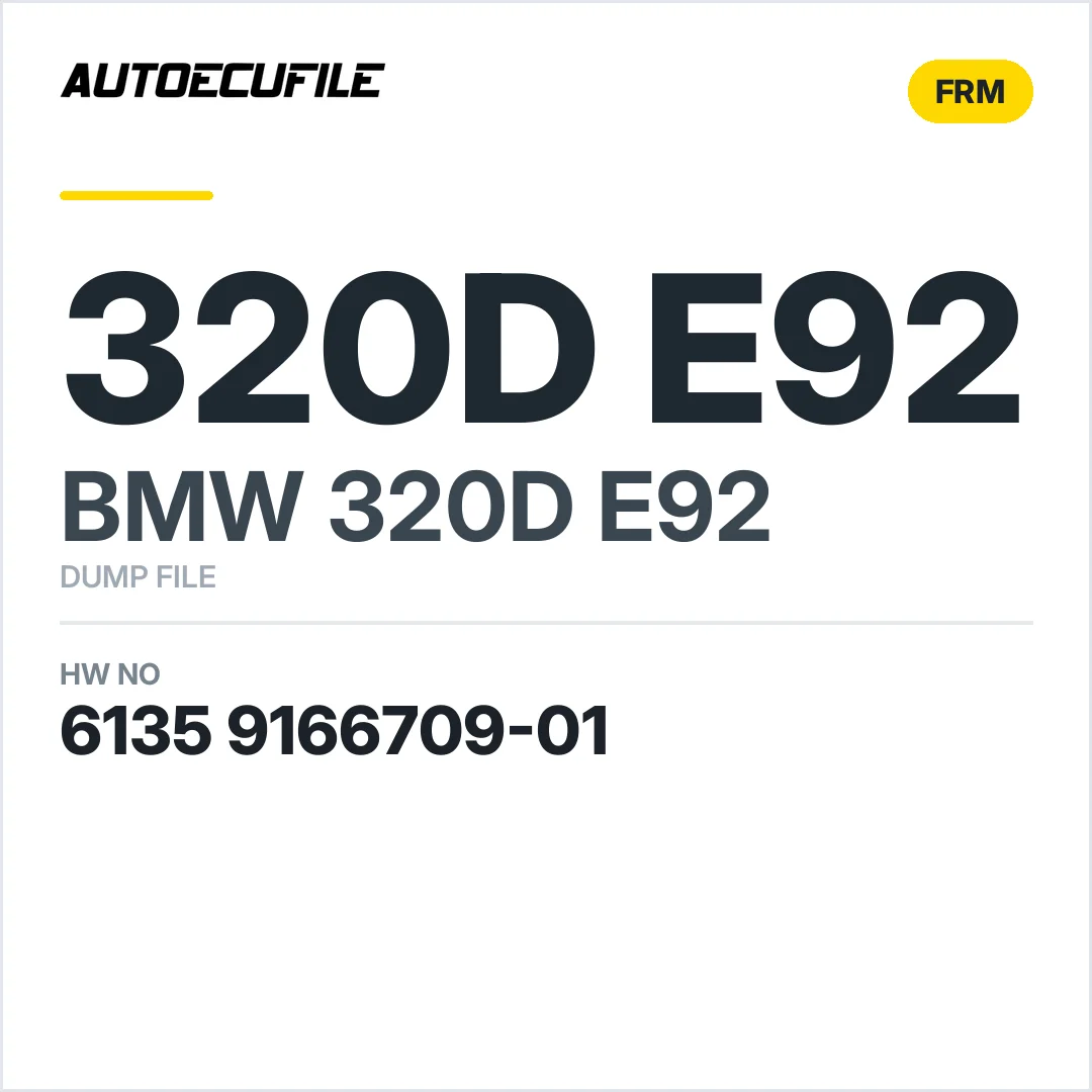 BMW 320D E92 FRM2 6135 9166709-01 DUMP