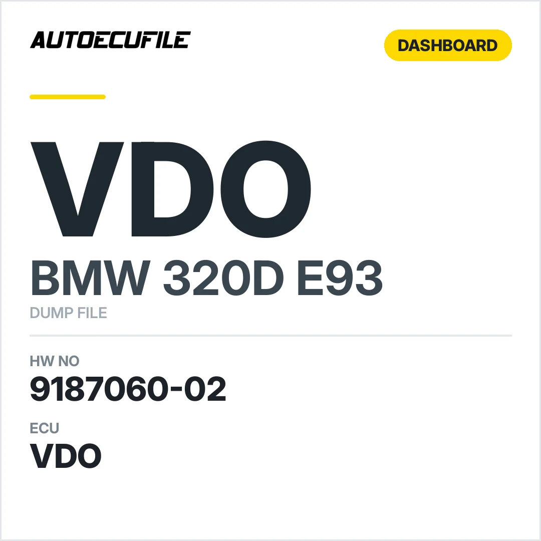 BMW 320D E93 DASHBOARD  9187060-02 DUMP