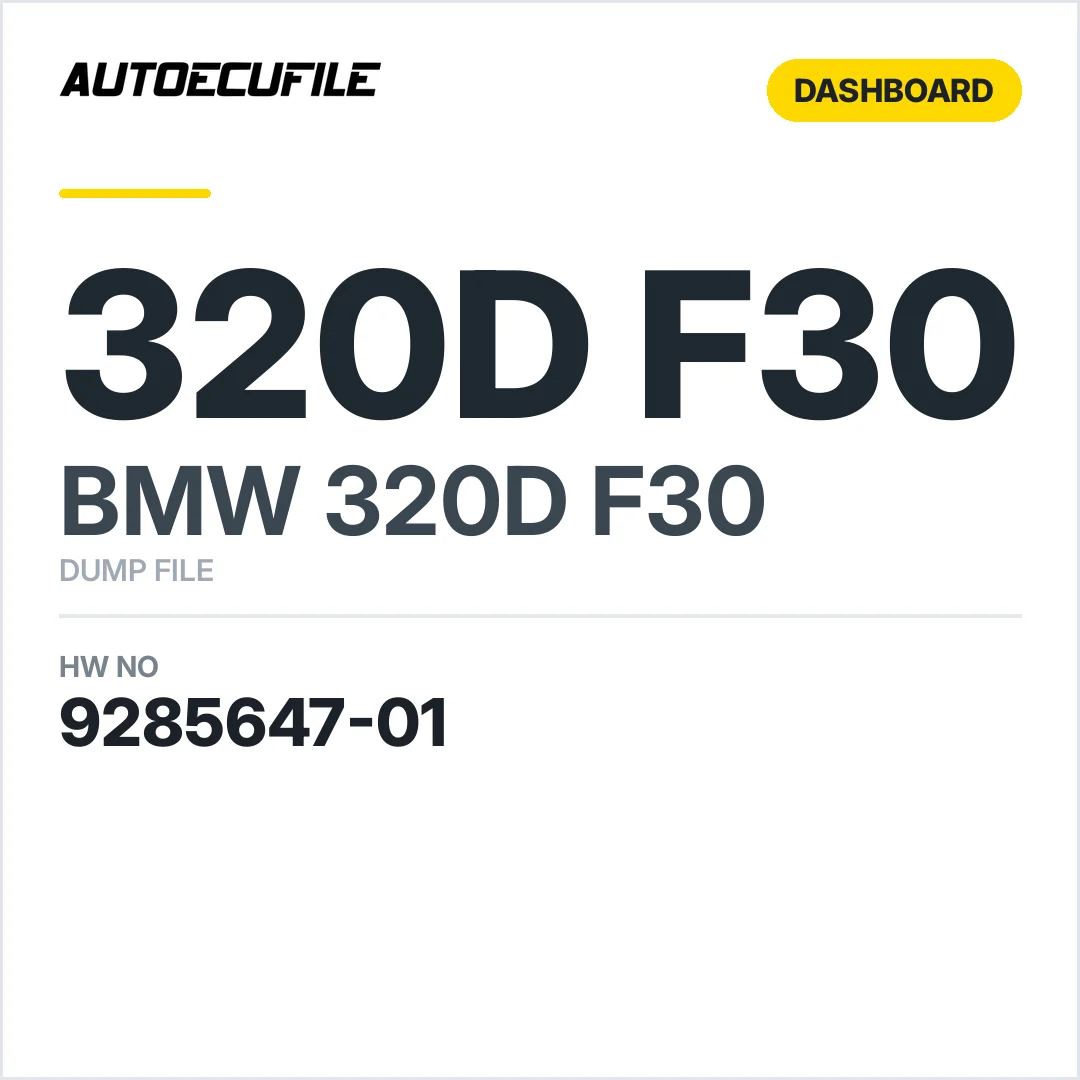 BMW 320D F30 DASHBOARD 9285647-01 DUMP