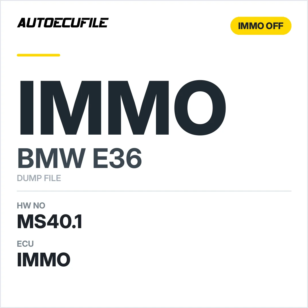 BMW 320I E36 MS40.1 IMMO OFF DUMP