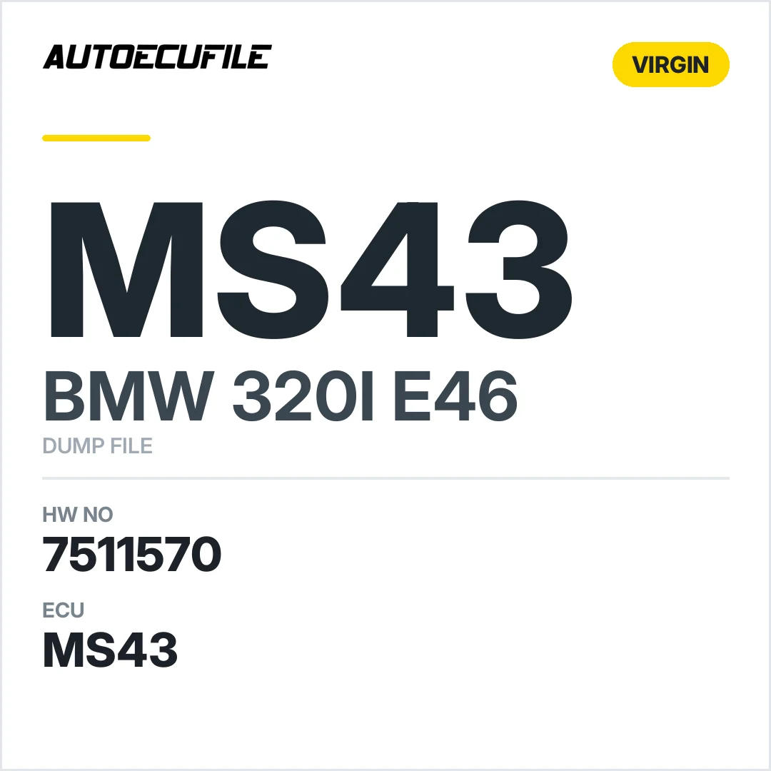 BMW 320I E46 MS43 7511570 5WK90012 VIRGIN DUMP