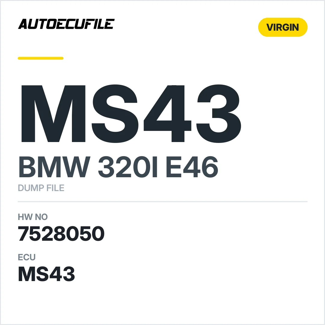 BMW 320I E46 MS43 7528050 5WK90018 VIRGIN DUMP