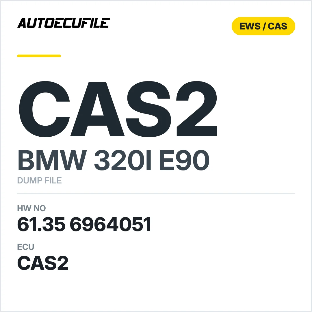 BMW 320I E90 CAS2 61.35 6964051 5WK4 9412GBF DUMP