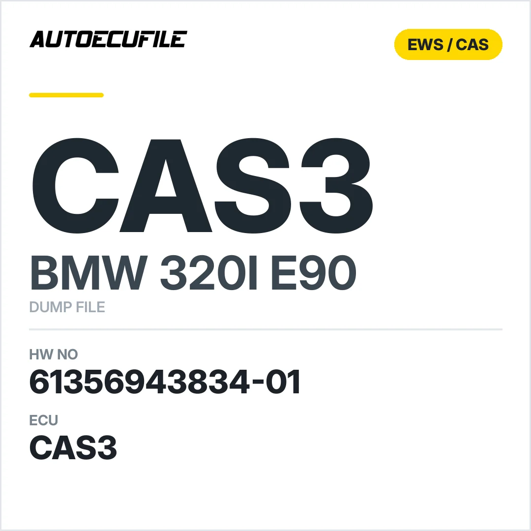 BMW 320I E90 CAS3 61356943834-01 DUMP