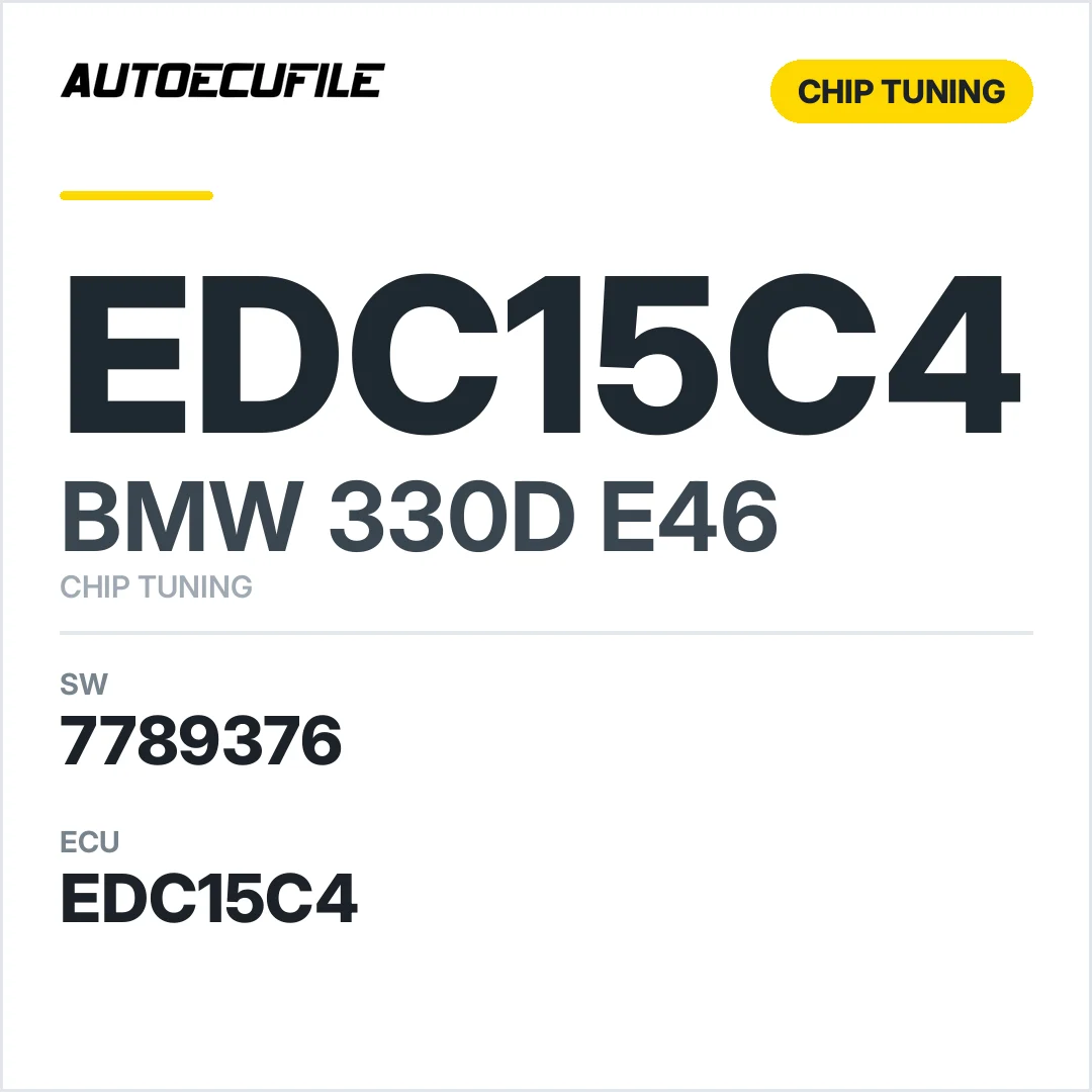 BMW 330D E46 EDC15C4 1037351761 7789376 STAGE1 TUNED