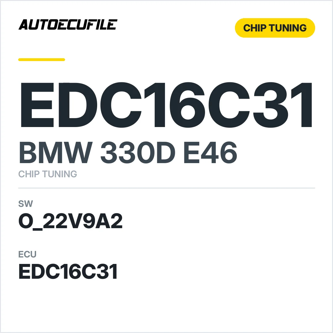 BMW 330D E46 EDC16C31 1037361860 O 22V9A2  STAGE1 TUNED