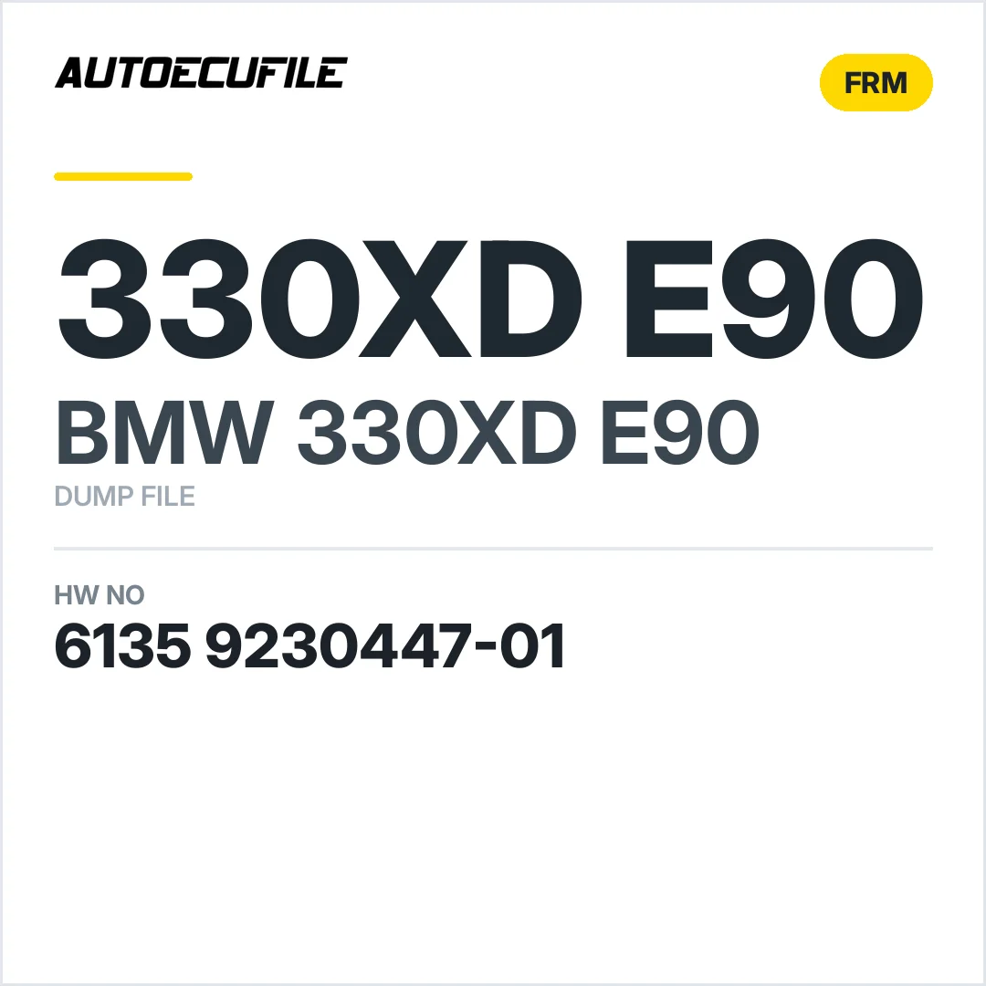 BMW 330XD E90 FRM 6135 9230447-01 DUMP