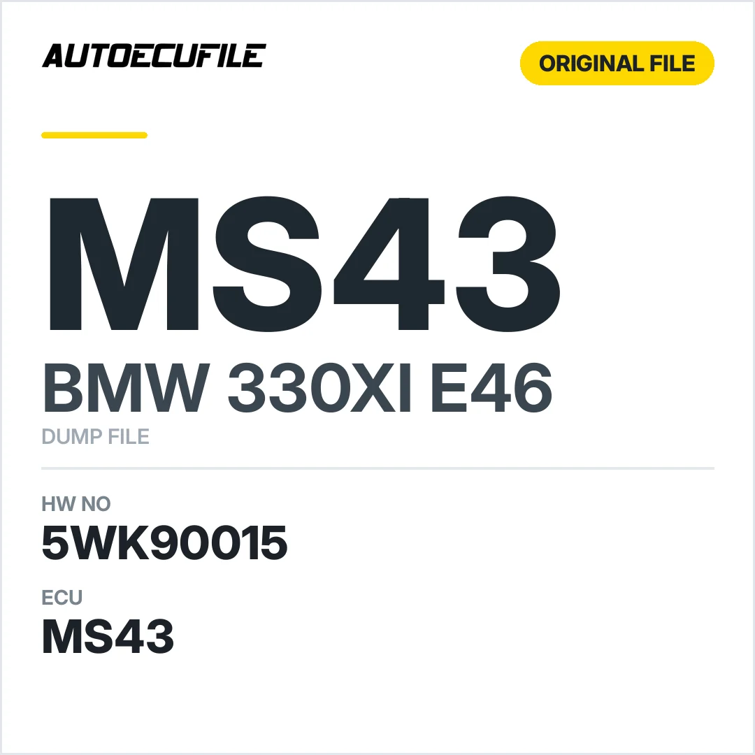 BMW 330XI E46 MS43 6577355404 5WK90015 DUMP
