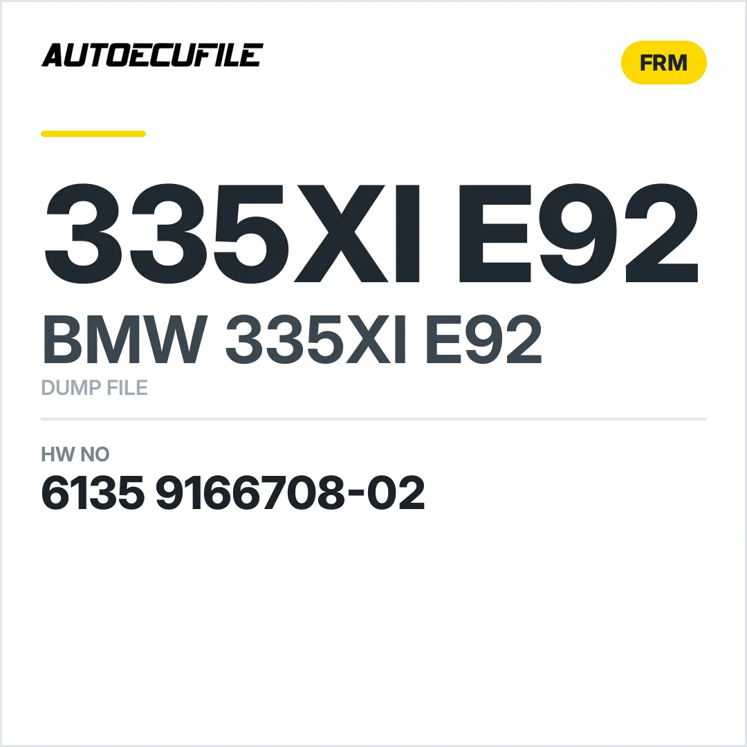 BMW 335XI E92 FRM2 6135 9166708-02 DUMP