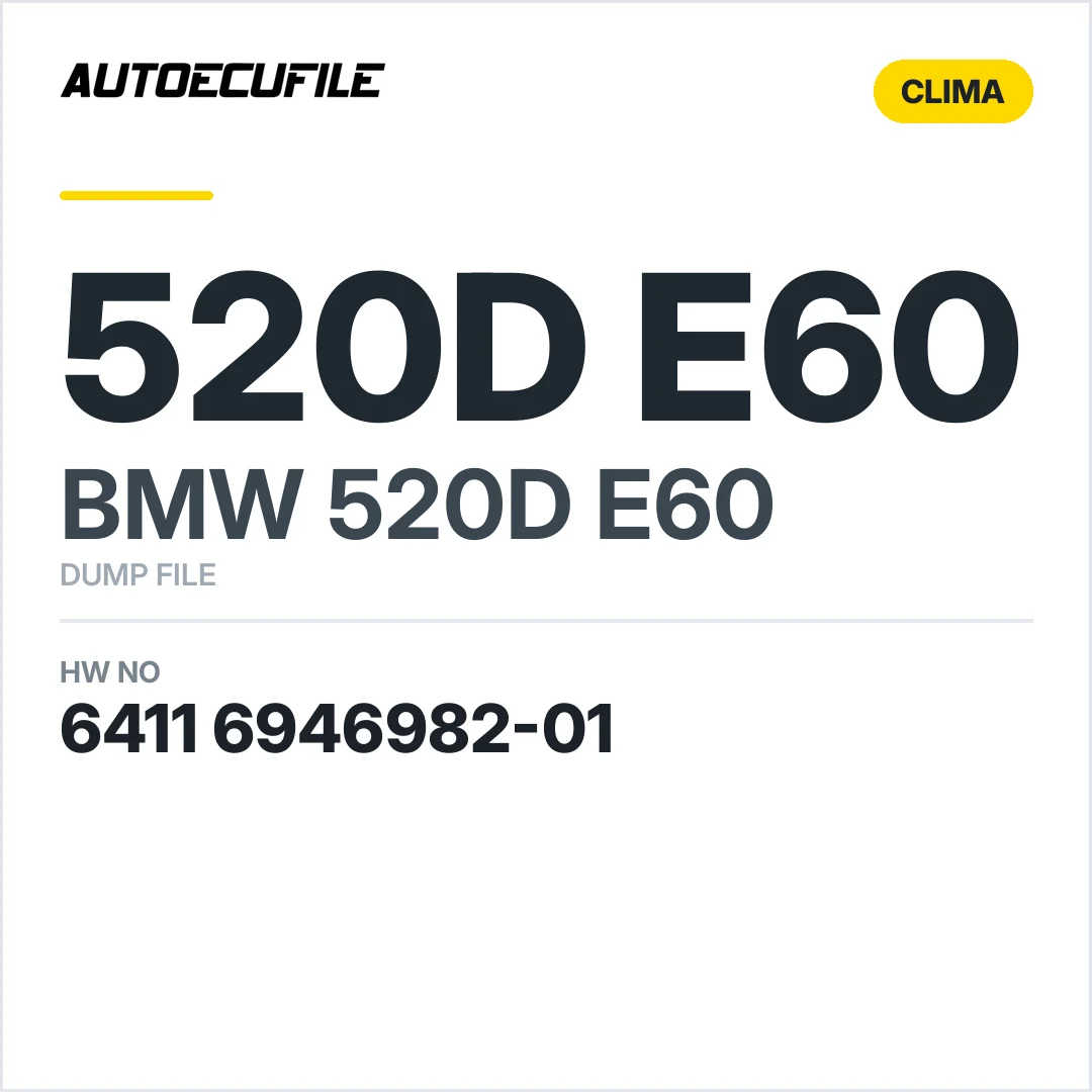 BMW 520D E60 IHKA 6411 6946982-01 DUMP