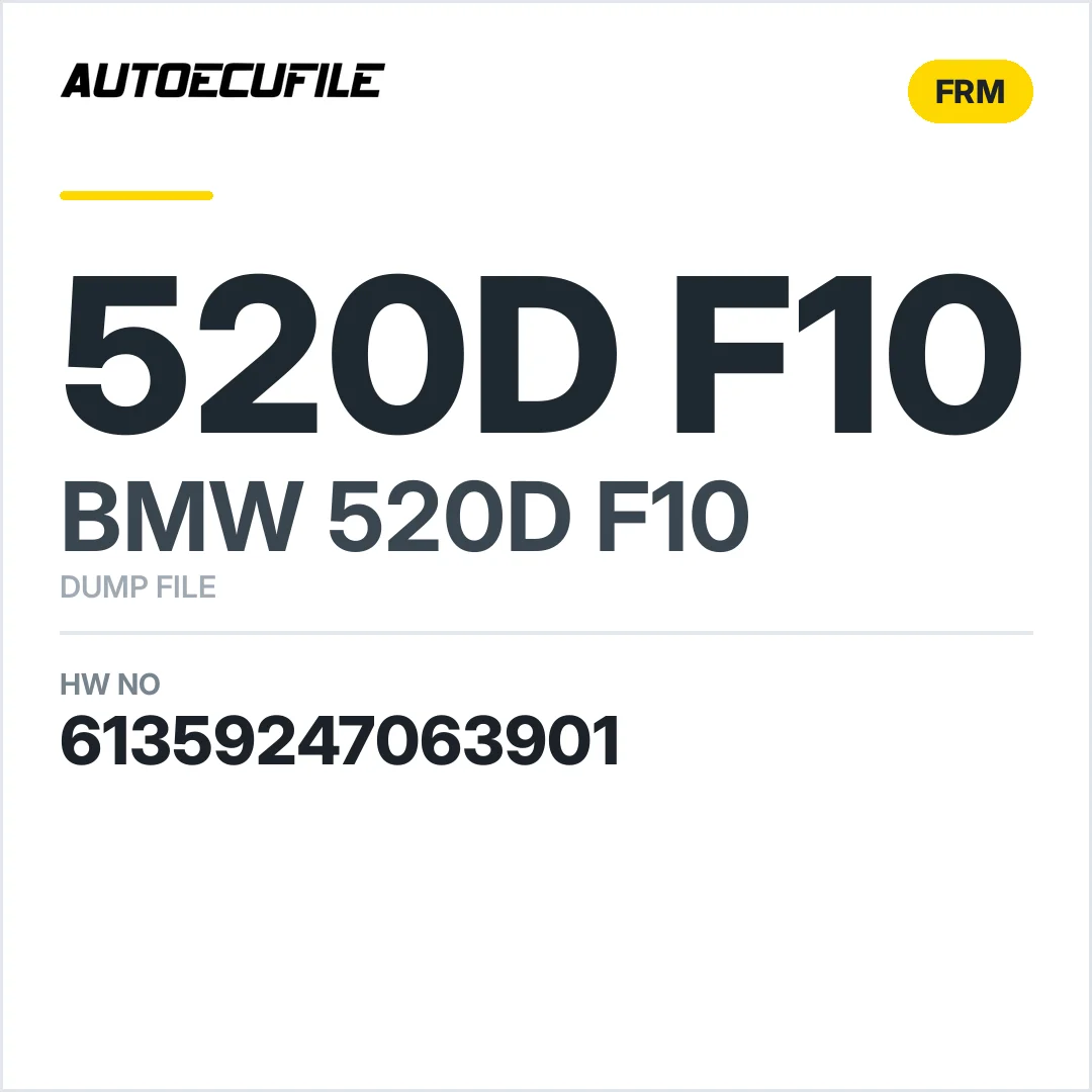 BMW 520D F10 FRM 61359247063901 DUMP