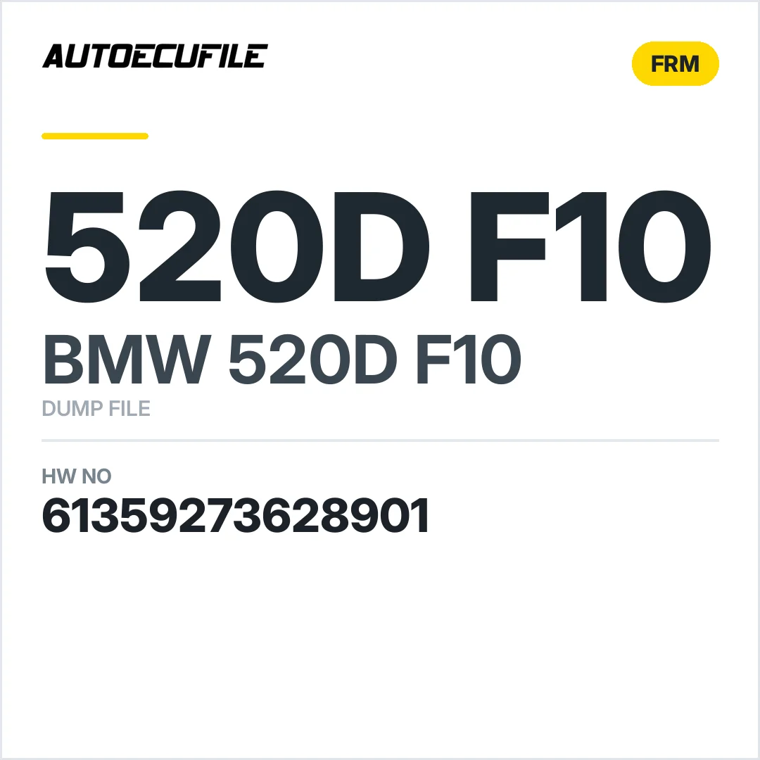 BMW 520D F10 FRM 61359273628901 DUMP