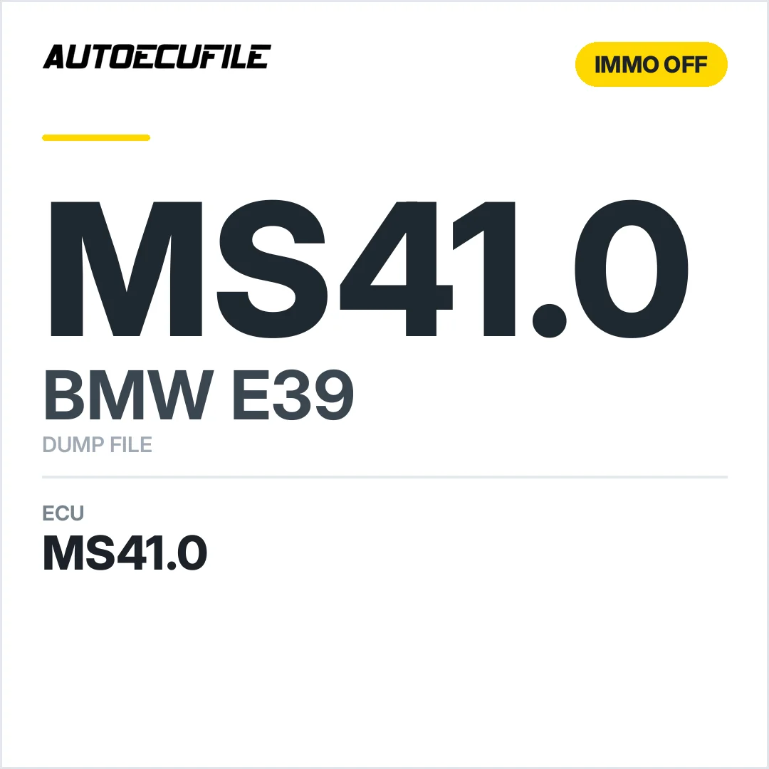 BMW 520I E39 MS41.0 IMMO OFF DUMP