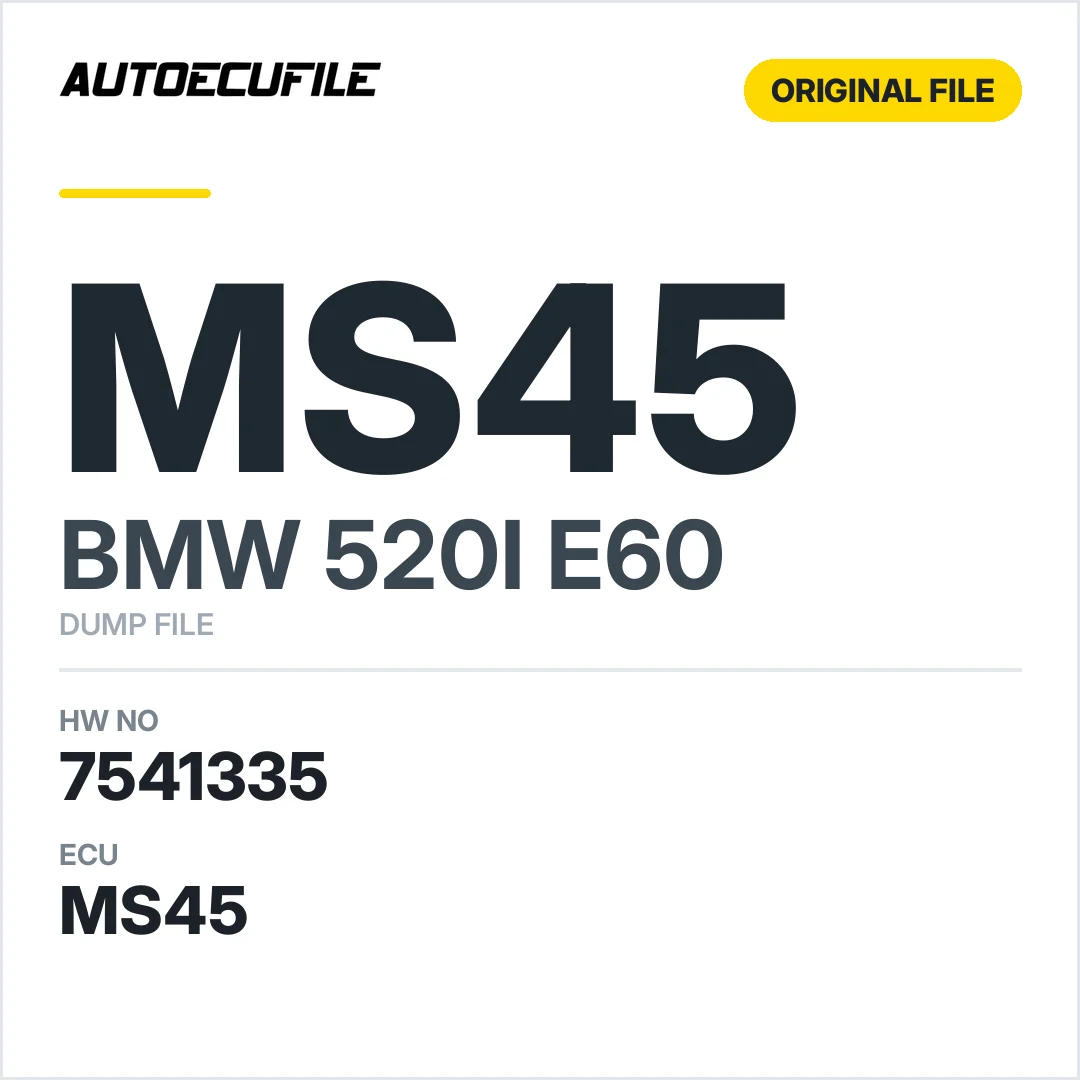 BMW 520I E60 MS45 5WK93018 7541335 DUMP
