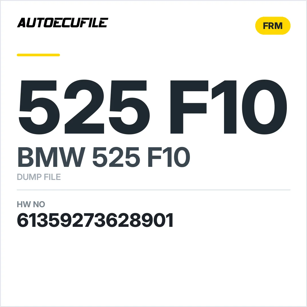 BMW 525D F10 FRM 61359273628901 DUMP