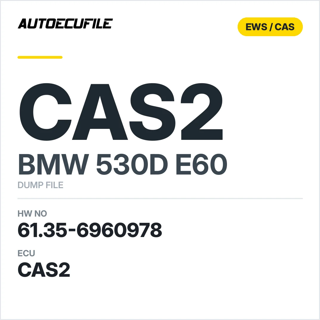 BMW 530D E60 CAS2 61.35-6960978 DUMP