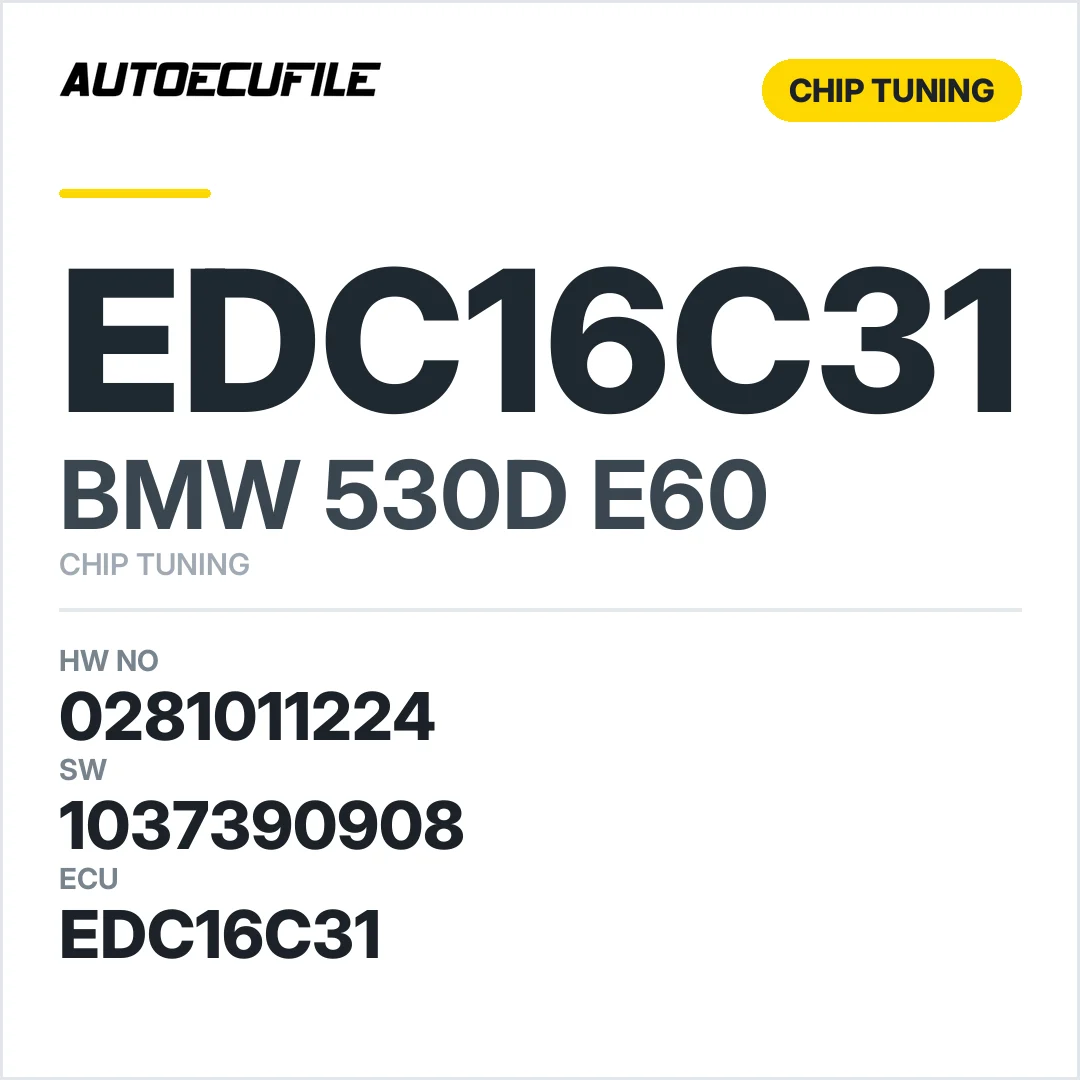 BMW 530D EDC16C31 0281011224 1037390908 O 72OS83 TUNED
