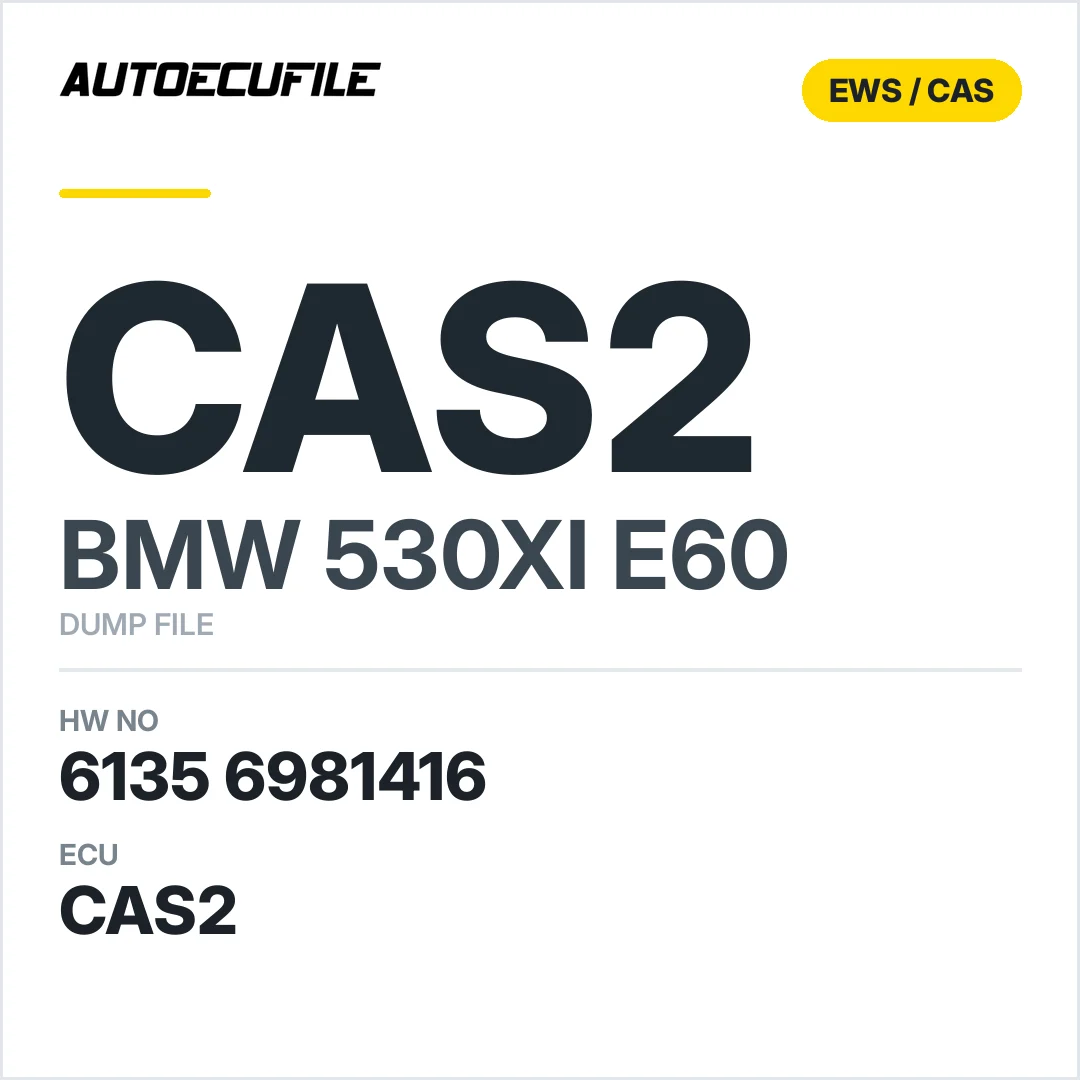 BMW 530XI E60 CAS2 6135 6981416 DUMP
