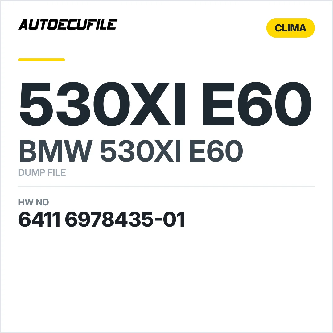 BMW 530XI E60 CLIMA CONTROL 6411 6978435-01 DUMP