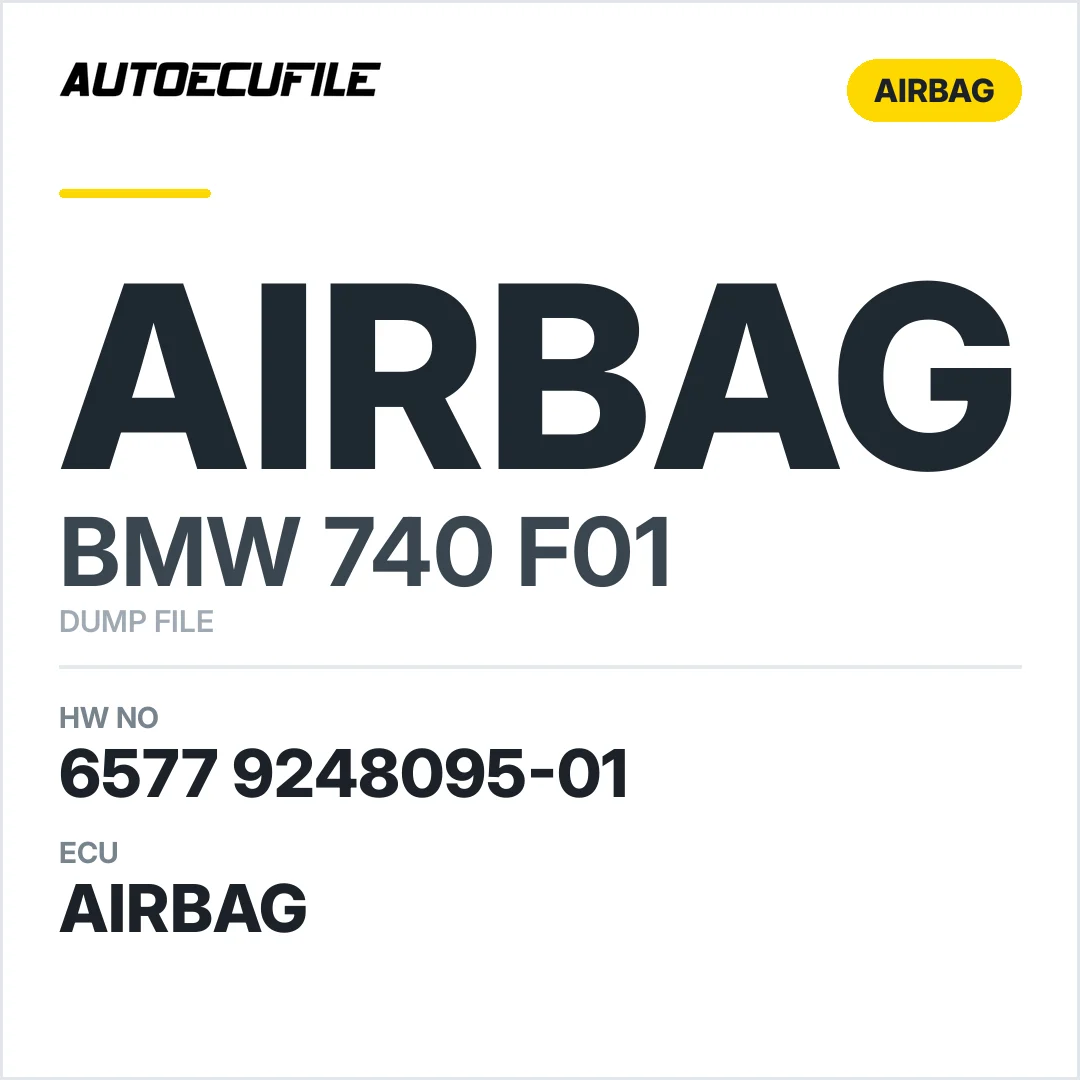 BMW 740 F01 AIRBAG 6577 9248095-01 DUMP