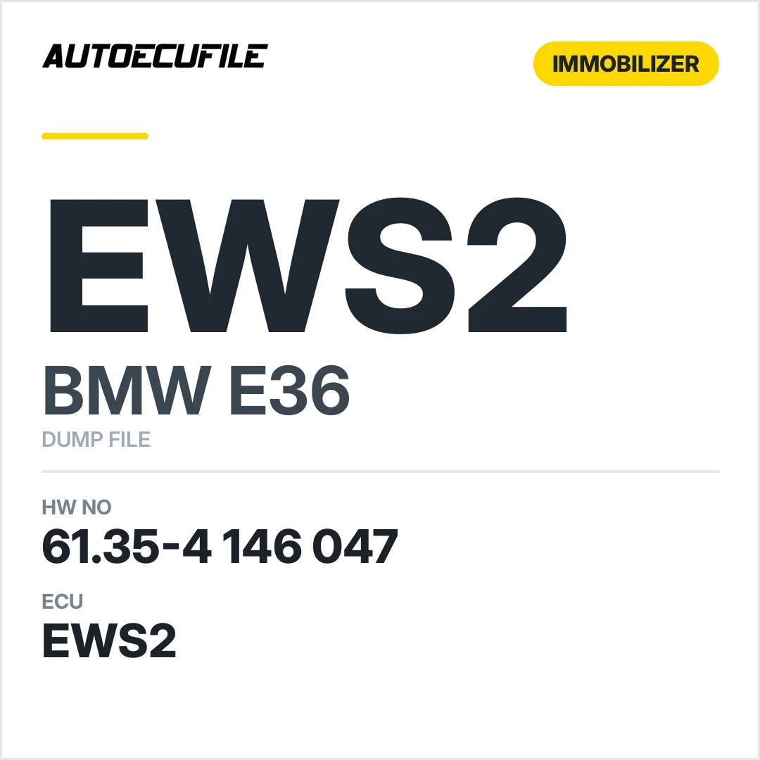 BMW E36 EWS2 6135 4146047 DUMP