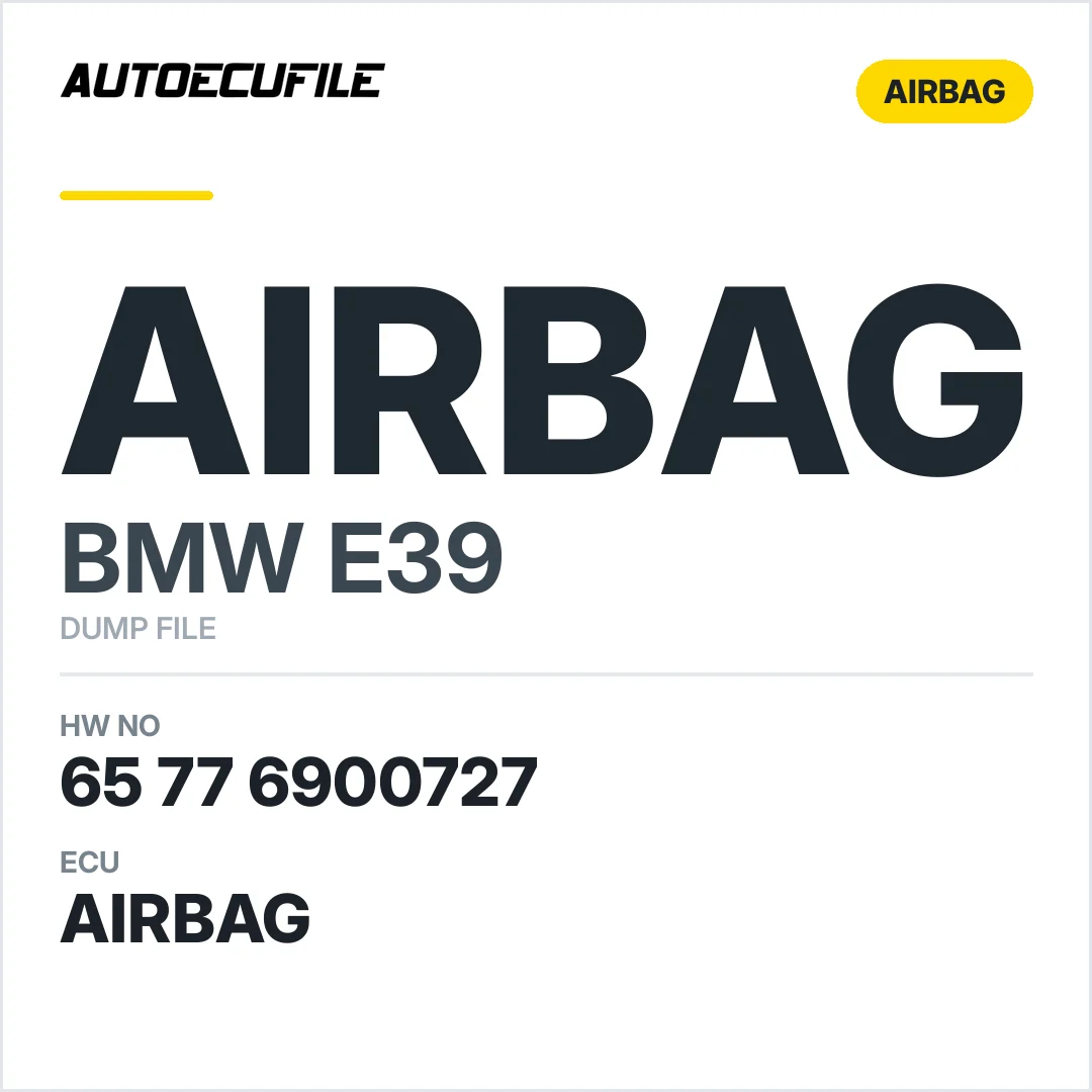BMW E39 AIRBAG 65 77 6900727 DUMP