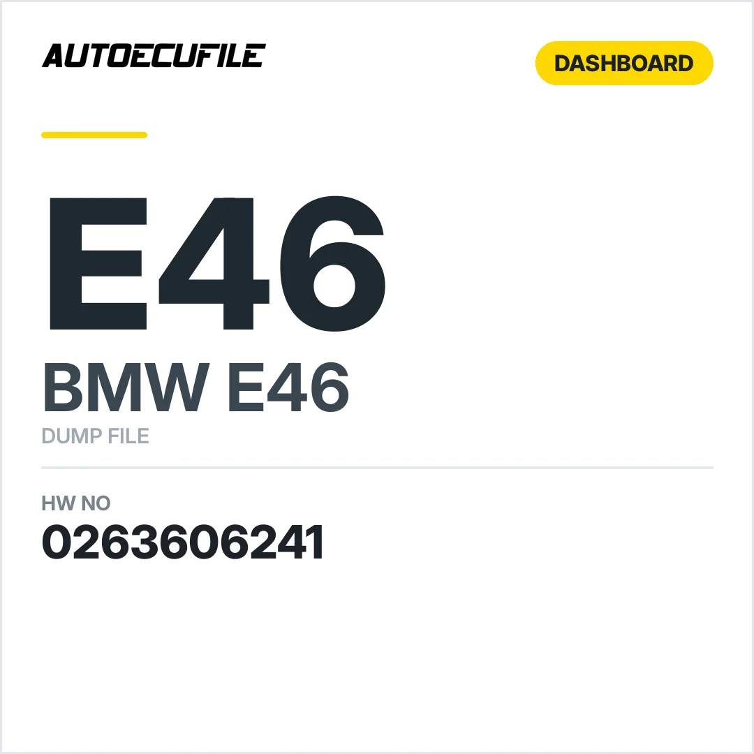 BMW E46 DASH BOARD 0263606241 6902362 DUMP