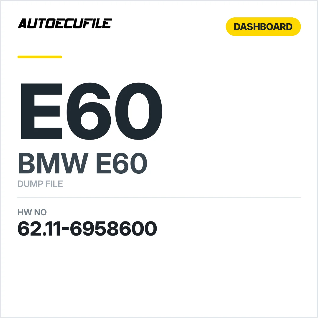BMW E60 DASH BOARD 62.11-6958600 DUMP