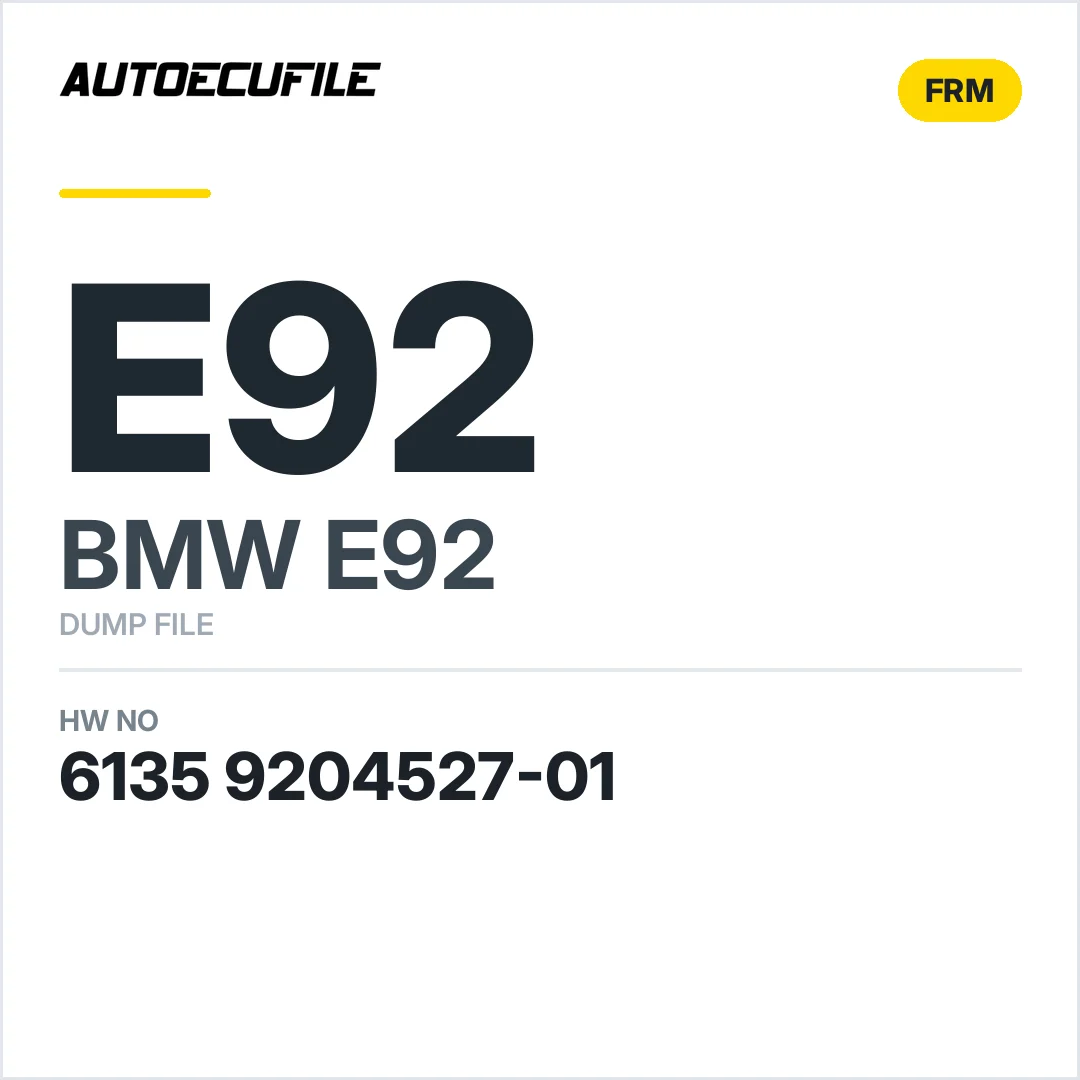 BMW E92 FRM2 6135 9204527-01 DUMP