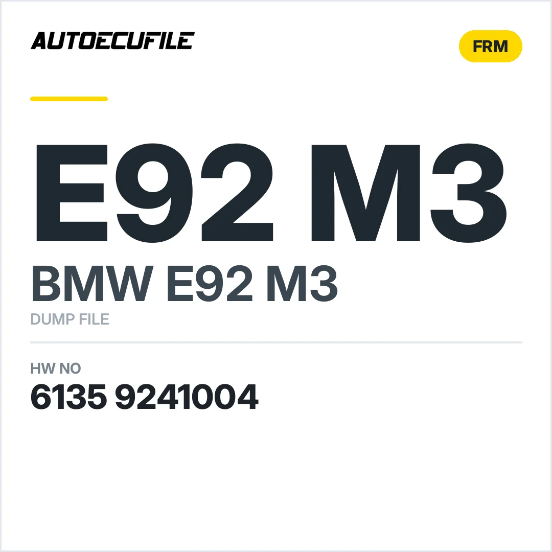 BMW E92 M3 FRM3 6135 9241004 DUMP