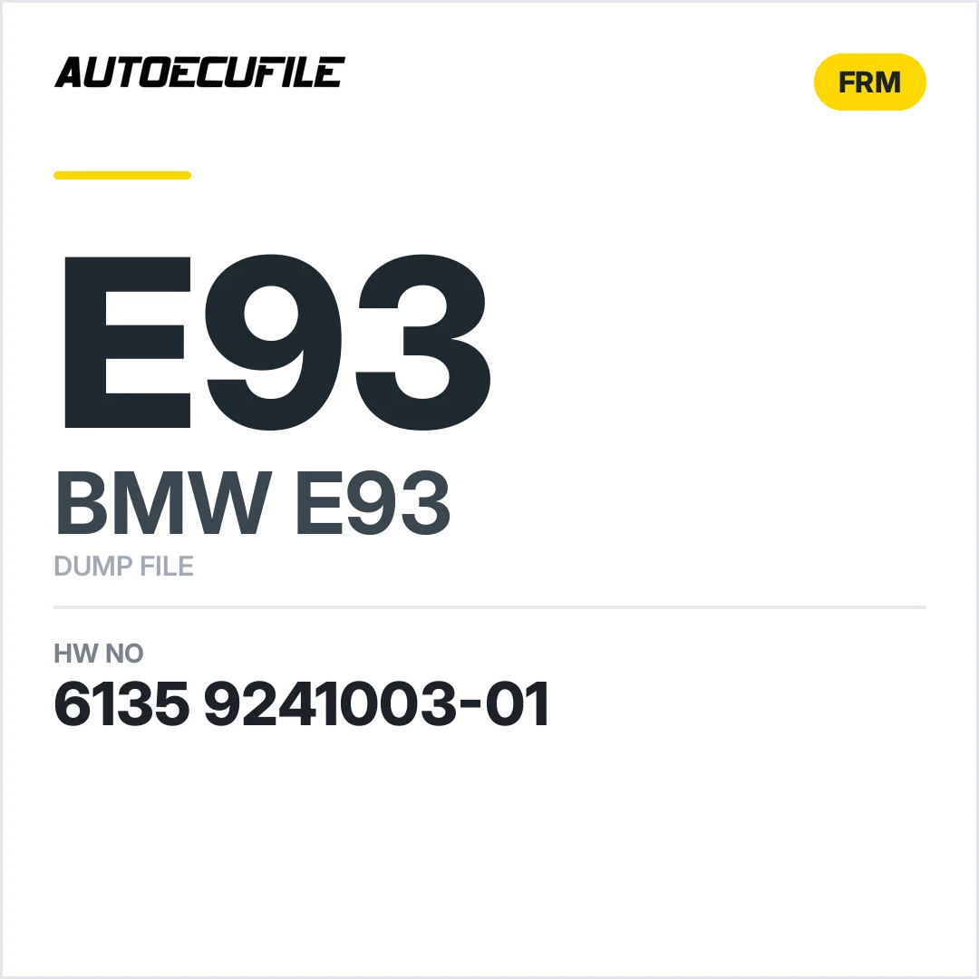 BMW E93 FRM 6135 9241003-01 DUMP