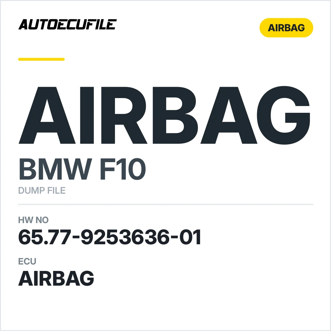 BMW F10 AIRBAG 65.77-9253636-01 DUMP