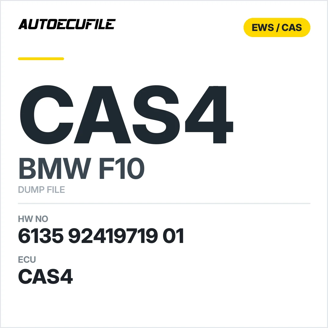 BMW  F10 CAS4 6135 92419719-01 DUMP