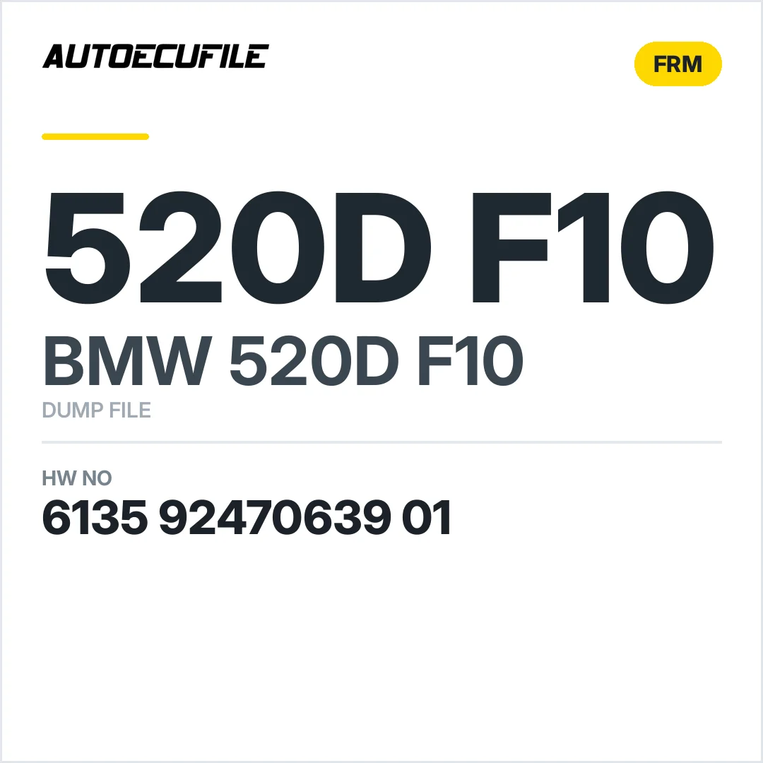 BMW F10 FRM  6135 92470639 01 DUMP