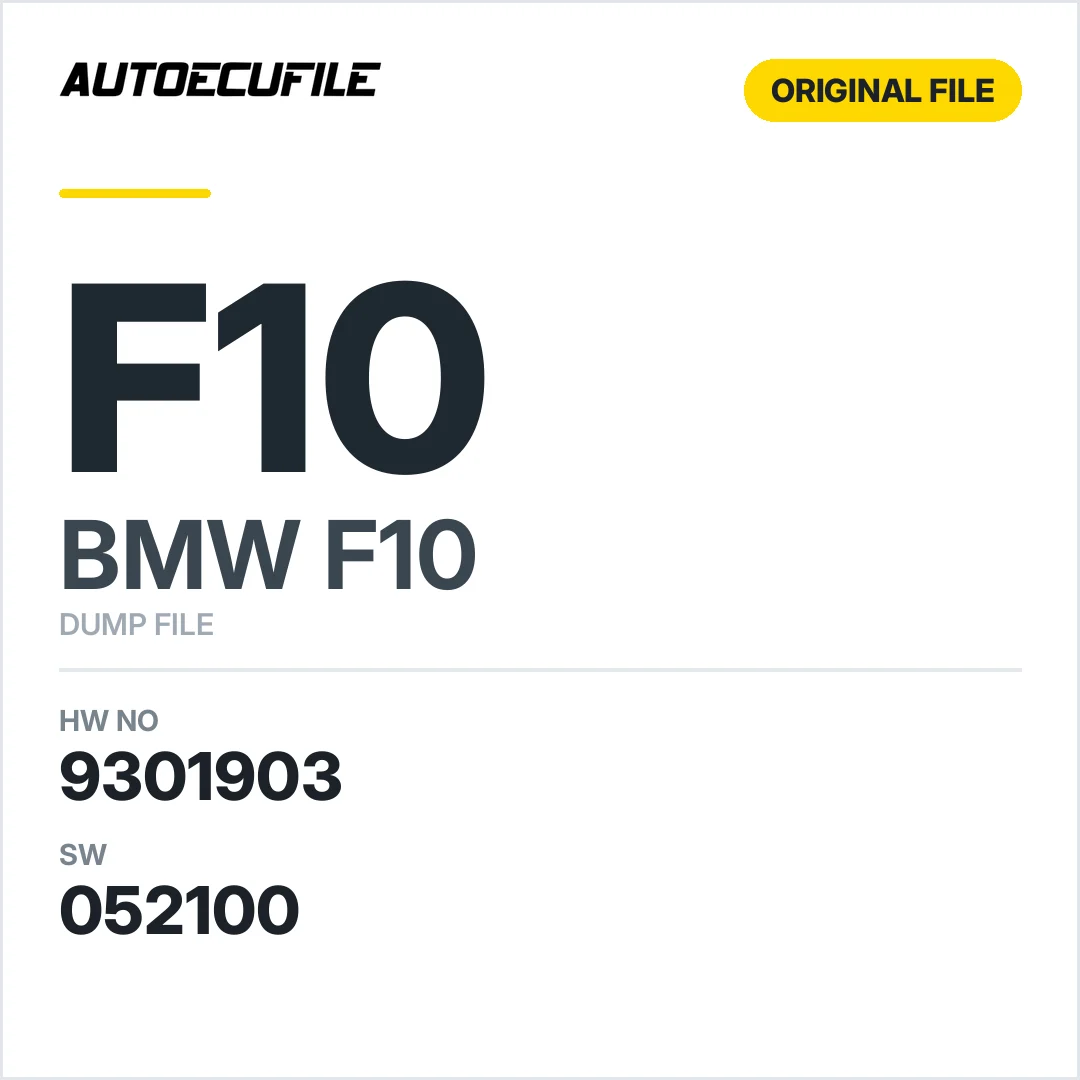 BMW F10 SZL MODULE 9301903 050000 052100 DUMP
