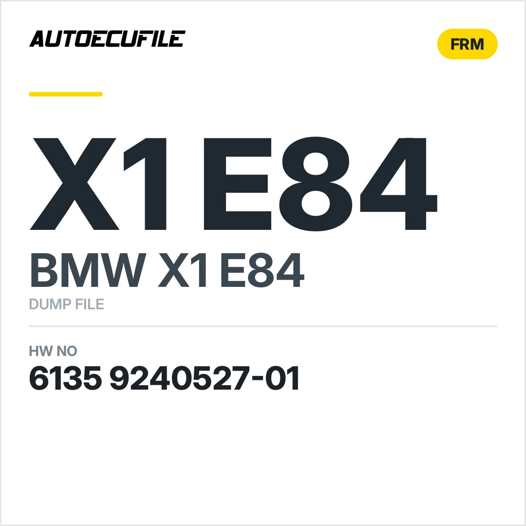 BMW X1 E84 FRM3R PL2 6135 9240527-01 DUMP