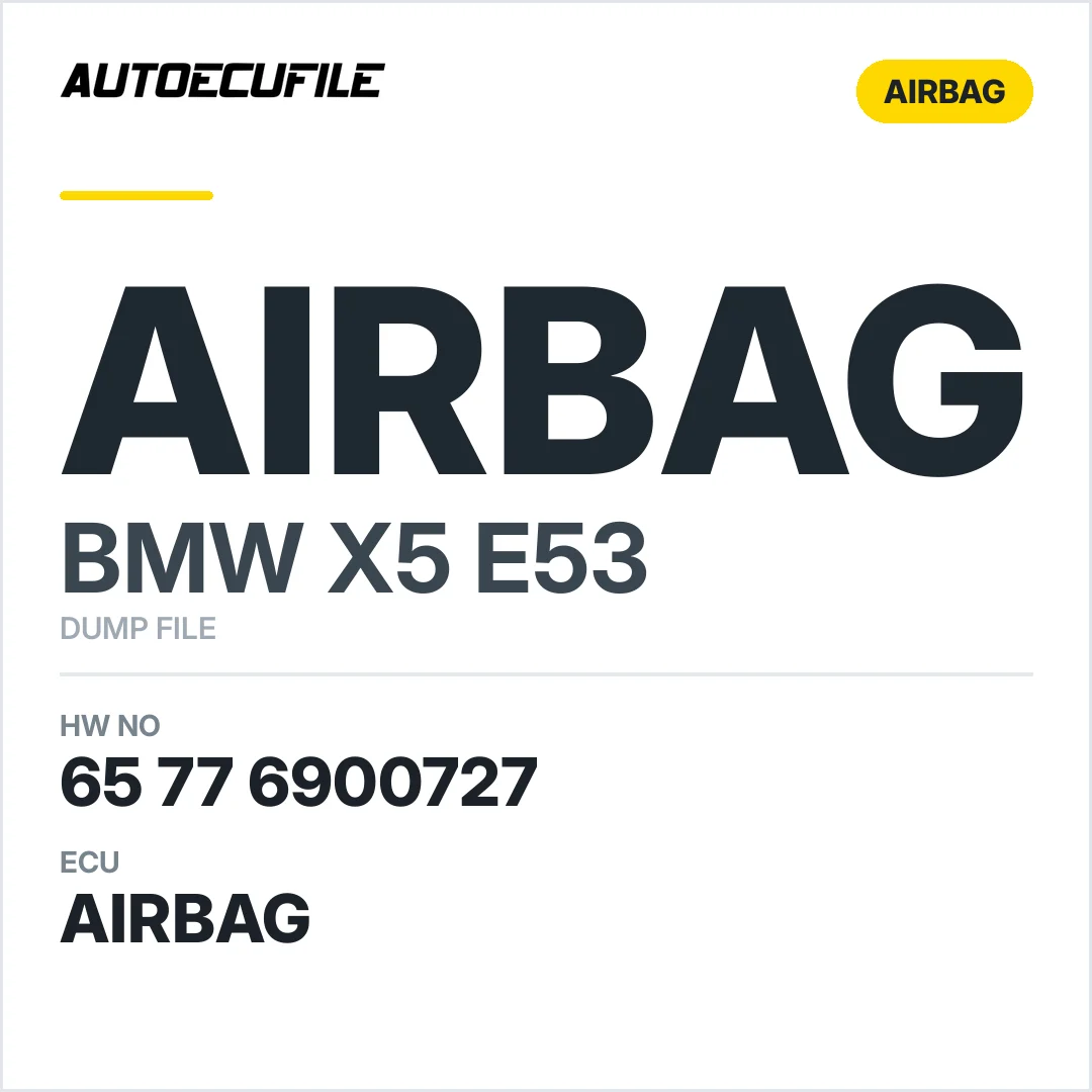 BMW X5 E53 AIRBAG 65 77 6900727  DUMP