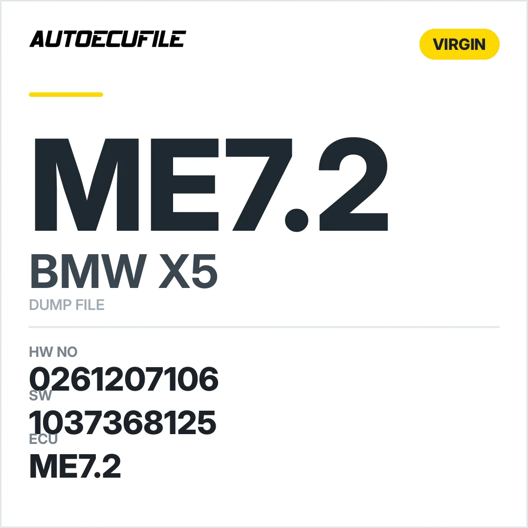 BMW X5 E53 ME7.2 0261207106 1037368125 VIRGIN DUMP
