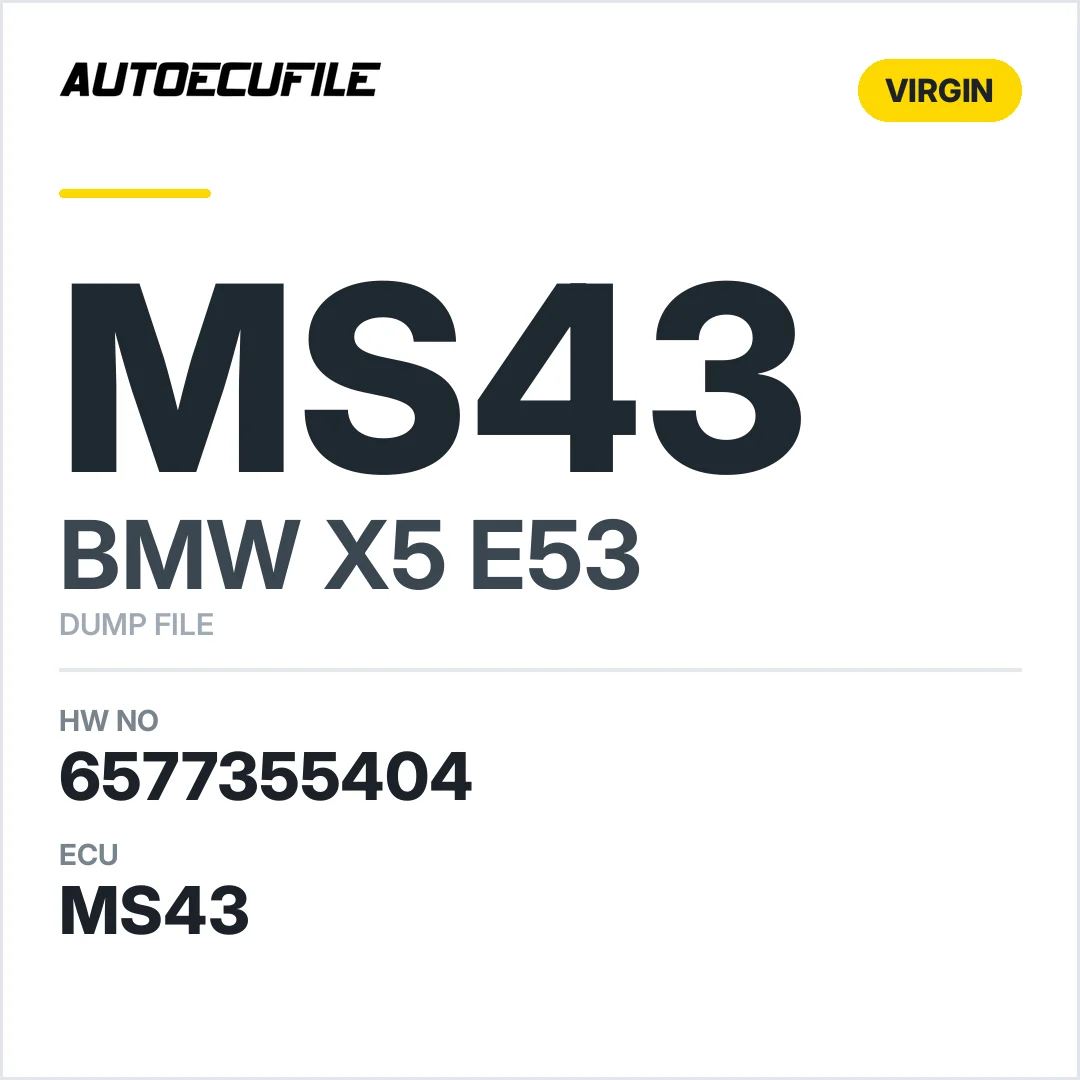 BMW X5 E53 MS43 6577355404 VIRGIN DUMP