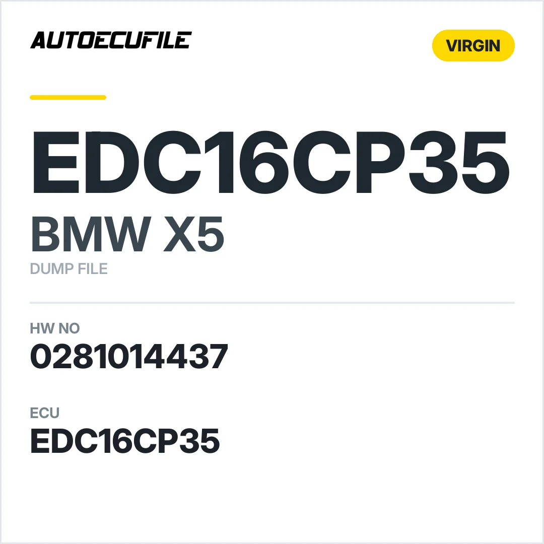 BMW X5 E70 EDC16CP35 0281014437 VIRGIN DUMP