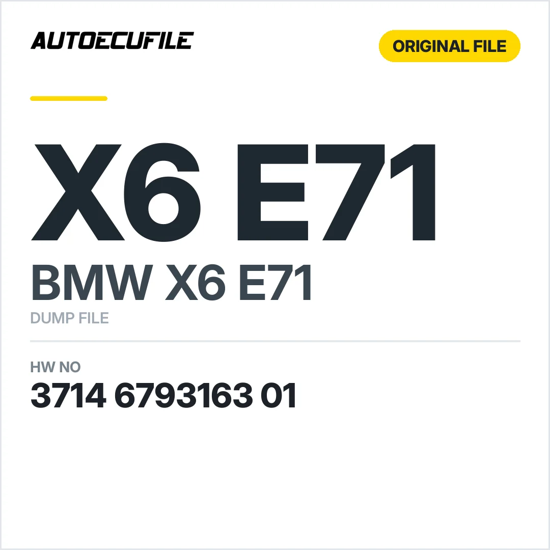 BMW X6 E71  AIR SUSPENSION CONTROL MODULE 3714 6793163 01 DUMP